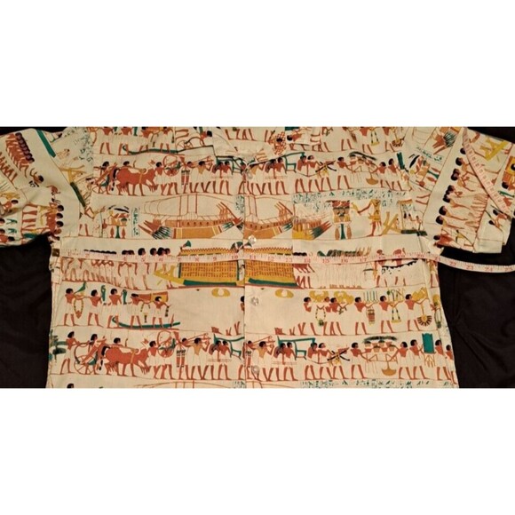Obey Egyptian Pattern 100% Cotton Short Sleeve Collared Polo Shirt Size Small - Picture 8 of 16